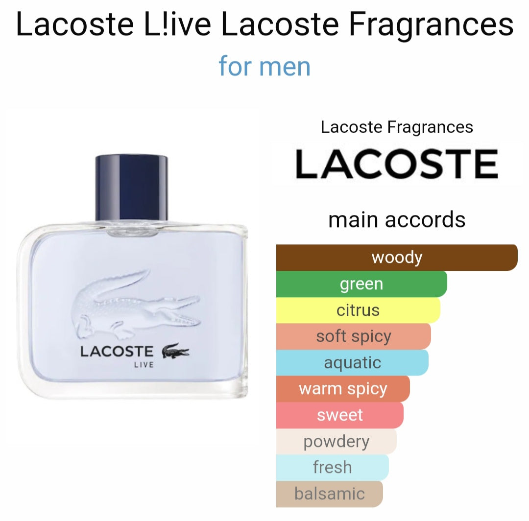 Lacostte L!ve For Men Eau De Toilette (Xurry)