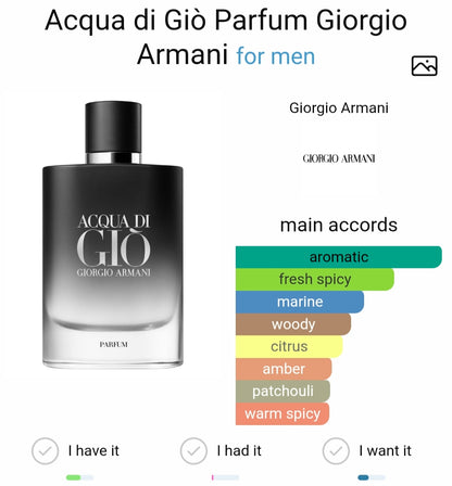 Giorgiio Armanii Acqua Di Gio Parfum (Xurry)