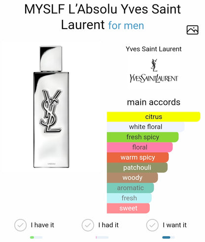 Yvees Saiint Laurentt MYSLF L’Absolu (Xurry)