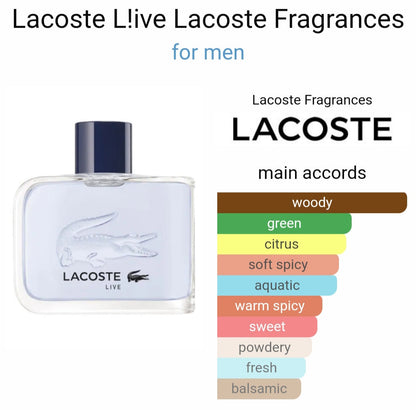 Lacostte L!ve For Men Eau De Toilette (Xurry)