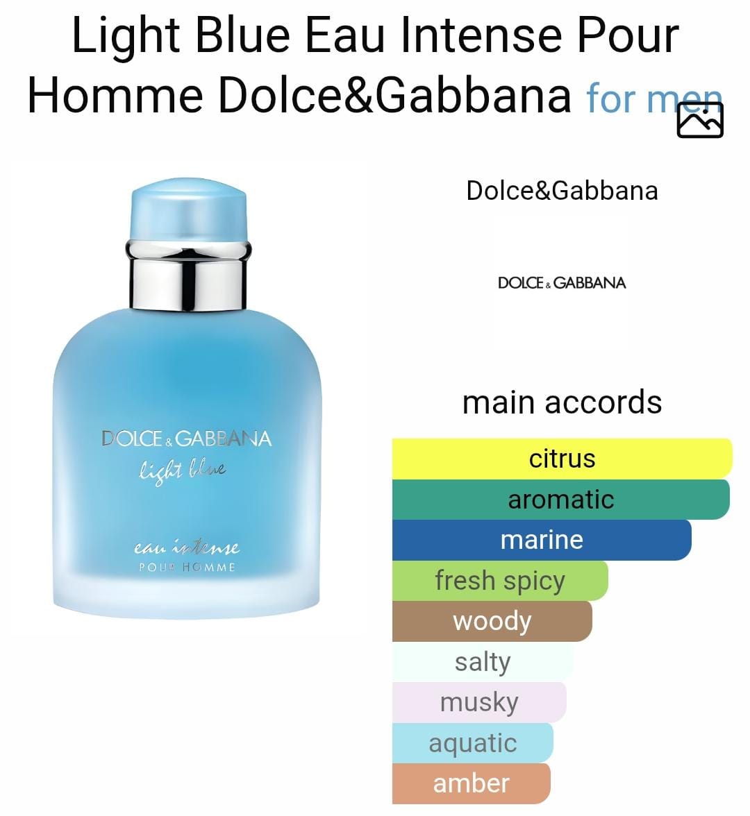Dolcee & Gabbana Light Blue Eau Intense Pour Homme (Xurry)